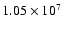 $1.05\times10^{7}$