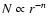$N\propto r^{-n}$