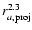 $r_{a,\rm proj}^{2.3}$