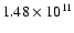 $1.48\times10^{11}$