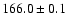 $166.0\pm0.1$