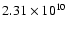 $2.31\times10^{10}$