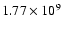 $1.77\times10^{9}$