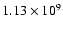 $1.13\times10^{9}$