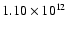 $1.10\times10^{12}$