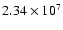 $2.34\times10^{7}$