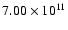 $7.00\times10^{11}$