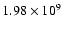 $1.98\times10^{9}$