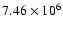 $7.46\times10^{6}$