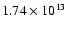 $1.74\times10^{13}$