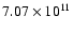 $7.07\times10^{11}$