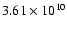$3.61\times10^{10}$