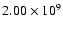 $2.00\times10^{9}$