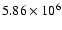 $5.86\times10^{6}$