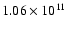 $1.06\times10^{11}$