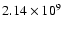 $2.14\times10^{9}$