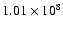 $1.01\times10^{8}$