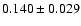 $0.140\pm0.029$