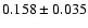 $0.158\pm0.035$