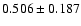 $0.506\pm0.187$