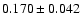 $0.170\pm0.042$