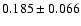 $0.185\pm0.066$