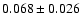 $0.068\pm0.026$