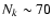 $N_k\sim70$