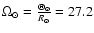$\Omega_\odot = \frac{\Theta_\odot}{R_\odot} = 27.2$