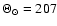 $\Theta_\odot = 207$