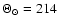 $\Theta _\odot = 214$