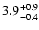 $\rm 3.9^{+0.9}_{-0.4}$