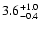 $\rm 3.6^{+1.0}_{-0.4}$