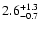 $\rm 2.6^{+1.3}_{-0.7}$