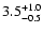 $\rm 3.5^{+1.0}_{-0.5}$
