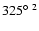 $325\hbox{$^\circ$ }^2$