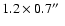 $ 1.2 \times 0.7\hbox{$^{\prime\prime}$ }$