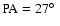 $\rm PA = 27\hbox{$^\circ$ }$