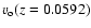 $v_{\rm o}(z=0.0592)$
