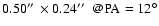 $0.50\hbox{$^{\prime\prime}$ }
\times0.24\hbox{$^{\prime\prime}$ }~@\rm PA=12^\circ$