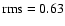 $\rm rms = 0.63$