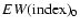 $EW({\rm index})_0$