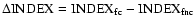 $\Delta {\rm INDEX} = {\rm INDEX}_{\rm fc} - {\rm INDEX}_{\rm fnc}$