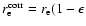 $r_{\rm e}^{\rm corr} = r_{\rm e}(1-\epsilon$