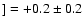 $] = +0.2\pm 0.2$