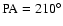 ${\rm PA }= 210^{\circ}$