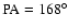 ${\rm PA} = 168^{\circ}$