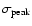 $\sigma_{\rm peak}$
