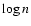 $\log n$