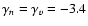 $\gamma _n=\gamma _v=-3.4$